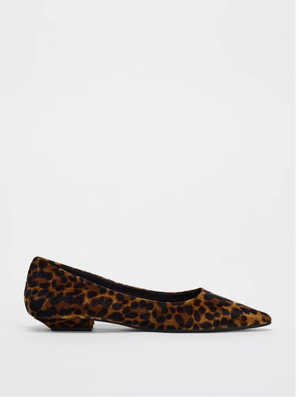 Zara leopard print pointed toe flats